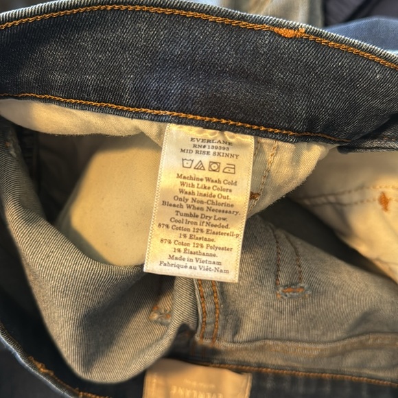 Everlane Skinny 32 Ankle Dark Blue Jeans - Picture 3 of 5